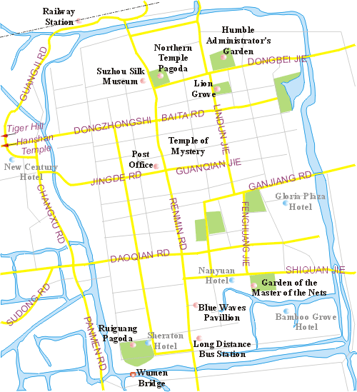Suzhou Tourist Map