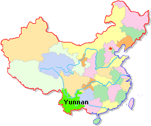 Yunnan Location Map