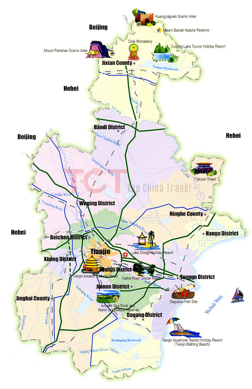Tianjin Tourist Map