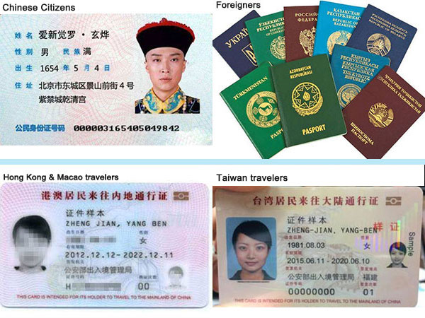 identities for buying ticket
