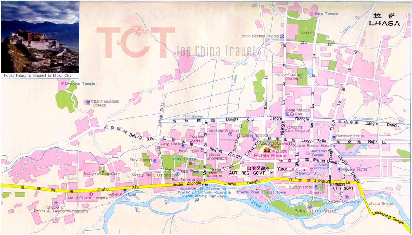 Lhasa City Map