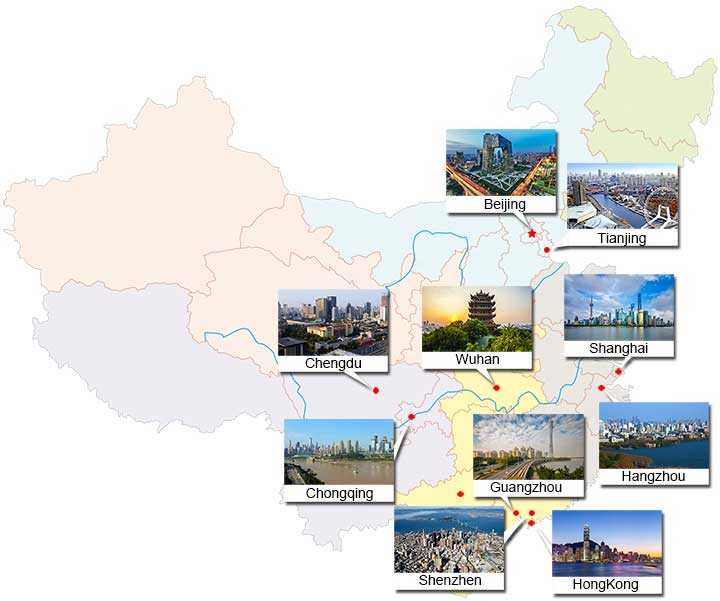 Major Cities in China