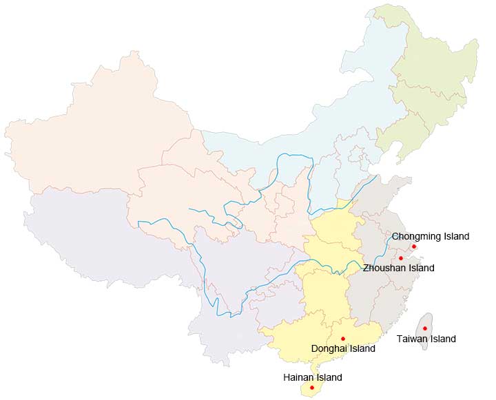 The Largest Islands in China