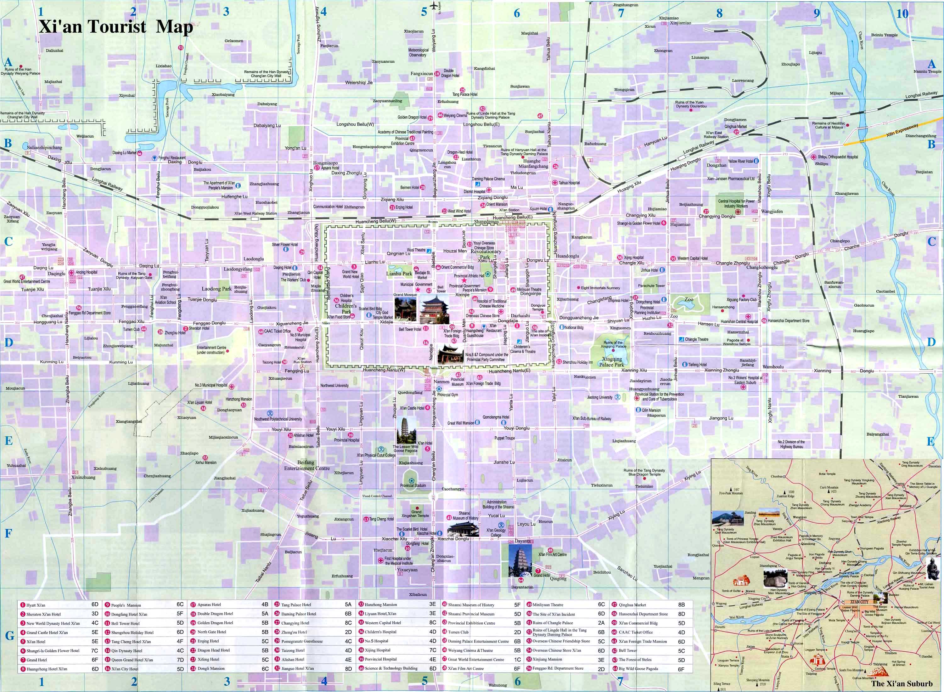 Xian Tourist Map